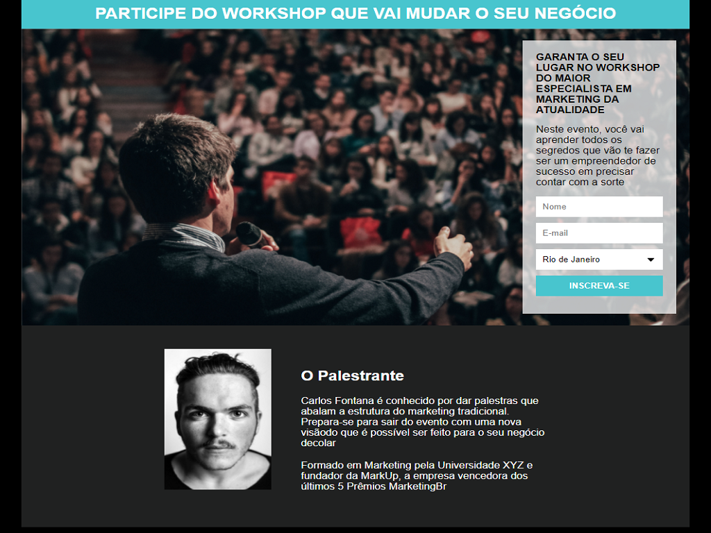 página de captura